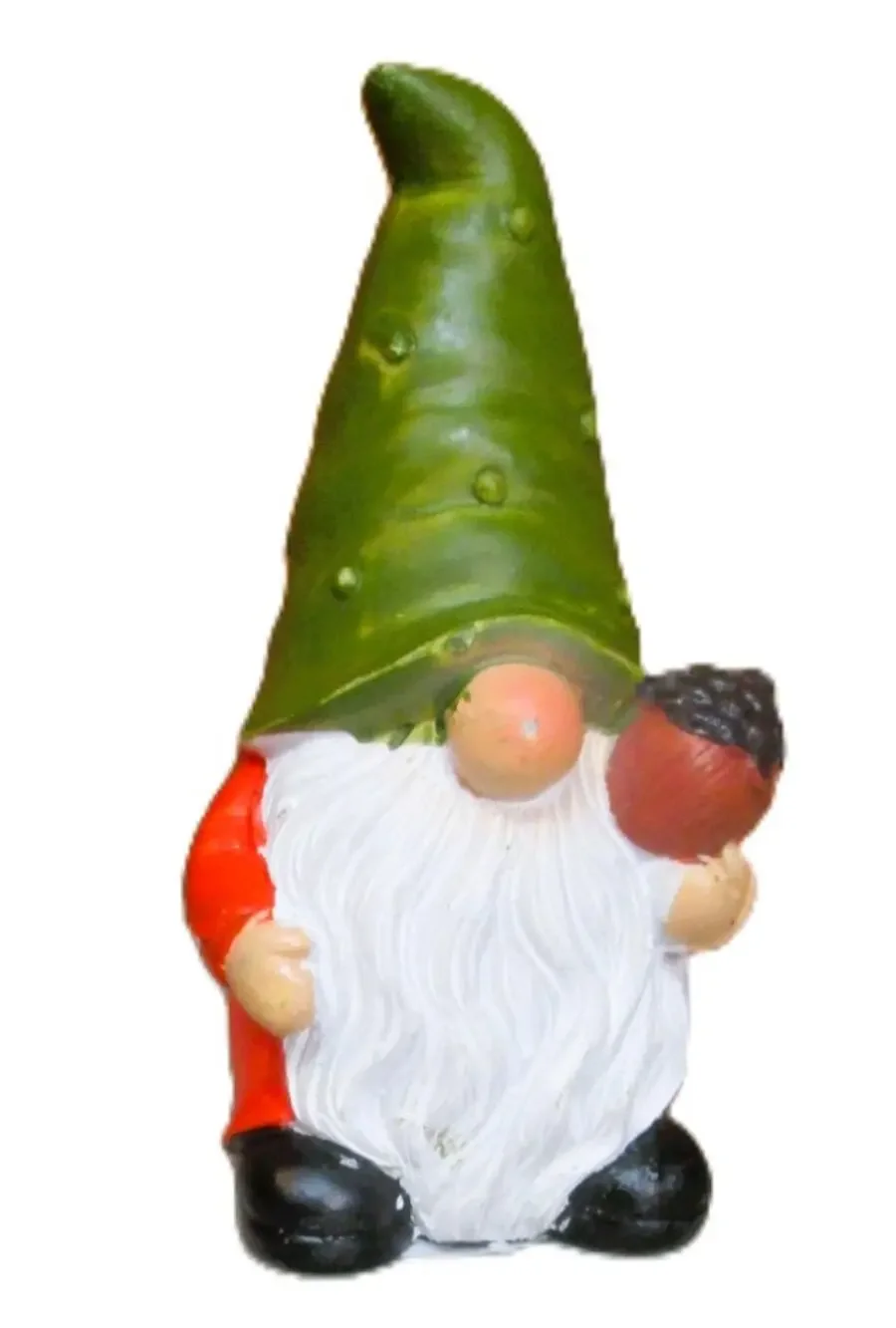Autumn Gnome Figurine with Acorn Fall Decor Fairy Garden Accent Resin 5 inches